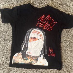 Kids Black Graphic Tee with 'Almost Healed' Design